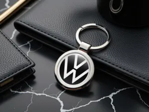 VW Llavero Foto Aleación Domed Diseño X